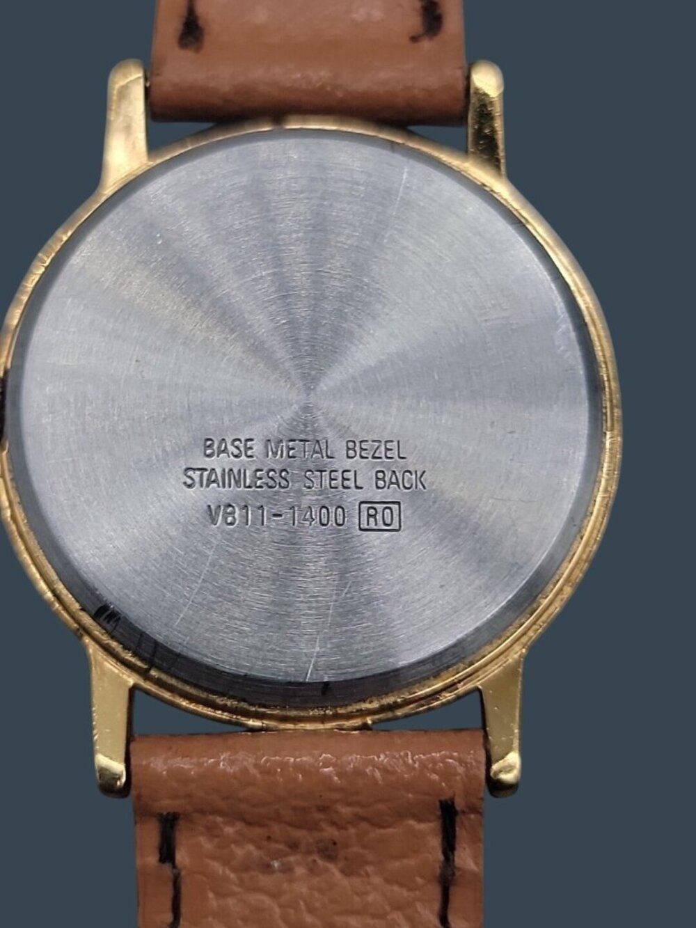 Vtg Lorus Seiko Mickey Mouse Quartz Watch V811-5410 Gold Tone 7" Leather Band - Picture 9 of 16